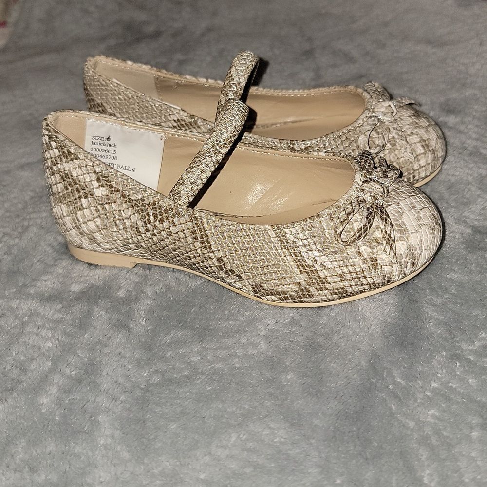Janie and Jack Adorable Snake Print Flats - Nwot - Size 6